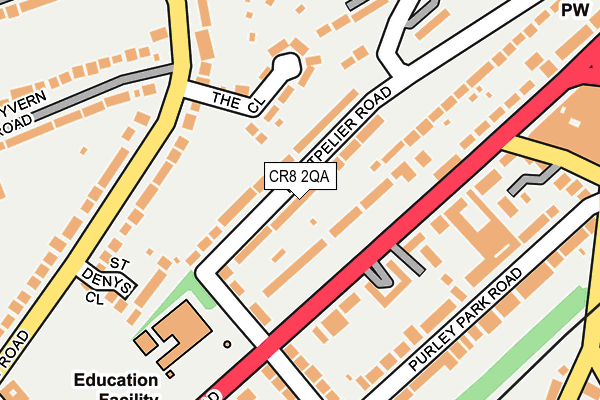CR8 2QA map - OS OpenMap – Local (Ordnance Survey)