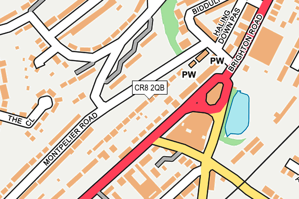 CR8 2QB map - OS OpenMap – Local (Ordnance Survey)