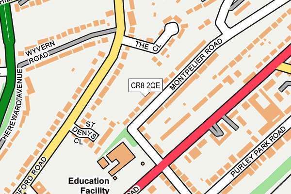 CR8 2QE map - OS OpenMap – Local (Ordnance Survey)