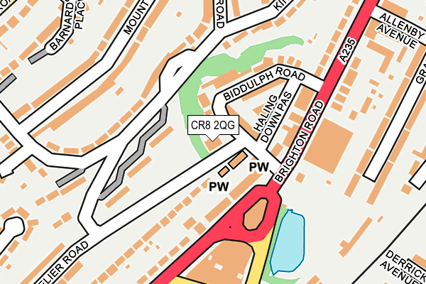 CR8 2QG map - OS OpenMap – Local (Ordnance Survey)