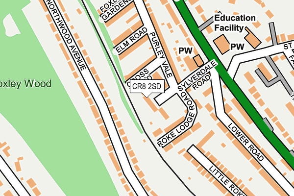 CR8 2SD map - OS OpenMap – Local (Ordnance Survey)