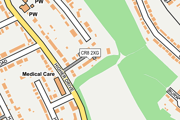 CR8 2XG map - OS OpenMap – Local (Ordnance Survey)