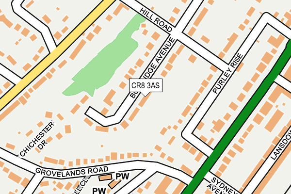 CR8 3AS map - OS OpenMap – Local (Ordnance Survey)