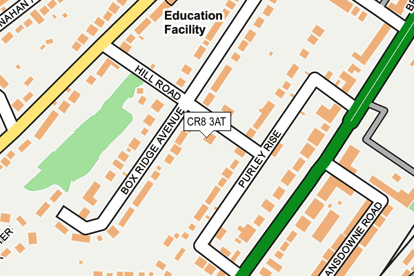 CR8 3AT map - OS OpenMap – Local (Ordnance Survey)