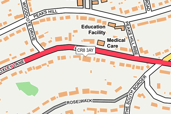 CR8 3AY map - OS OpenMap – Local (Ordnance Survey)