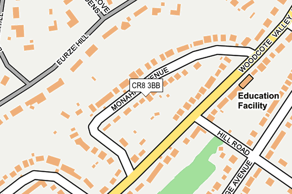 CR8 3BB map - OS OpenMap – Local (Ordnance Survey)