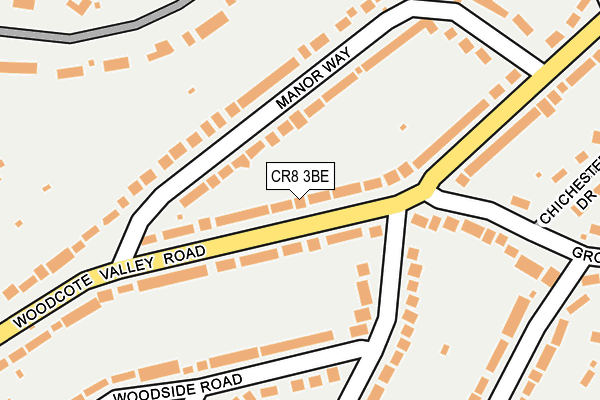 CR8 3BE map - OS OpenMap – Local (Ordnance Survey)