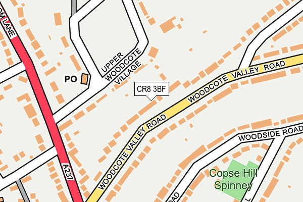 CR8 3BF map - OS OpenMap – Local (Ordnance Survey)