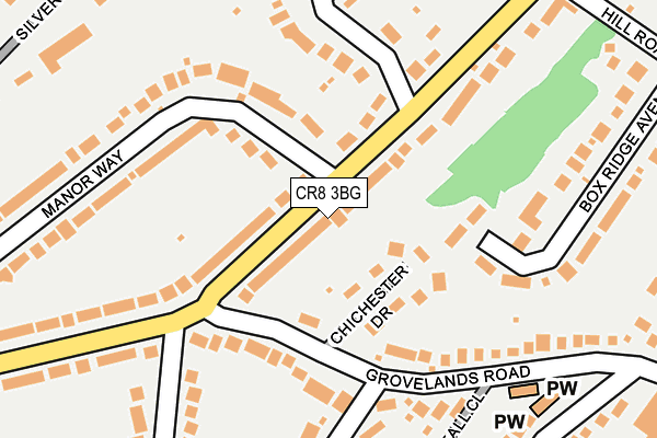 CR8 3BG map - OS OpenMap – Local (Ordnance Survey)