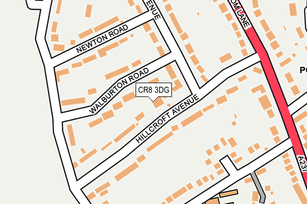 CR8 3DG map - OS OpenMap – Local (Ordnance Survey)