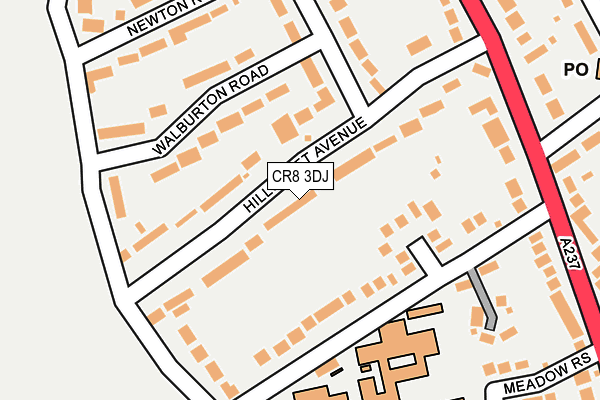 CR8 3DJ map - OS OpenMap – Local (Ordnance Survey)