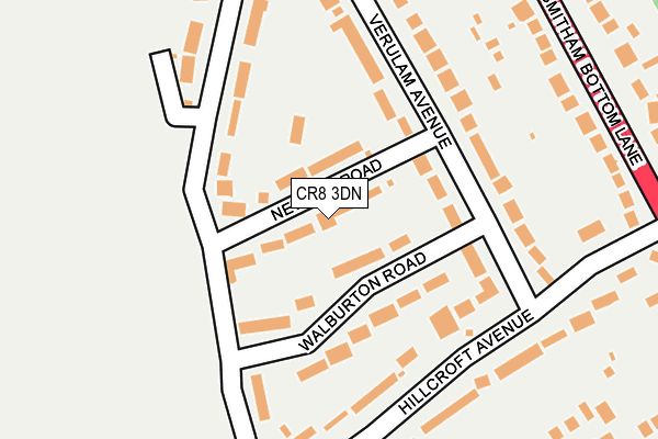 CR8 3DN map - OS OpenMap – Local (Ordnance Survey)