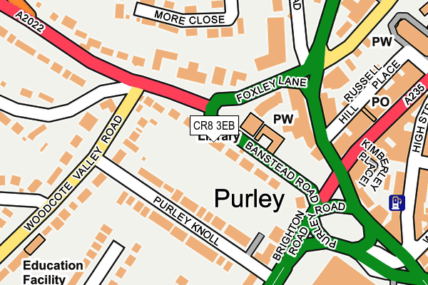 CR8 3EB map - OS OpenMap – Local (Ordnance Survey)