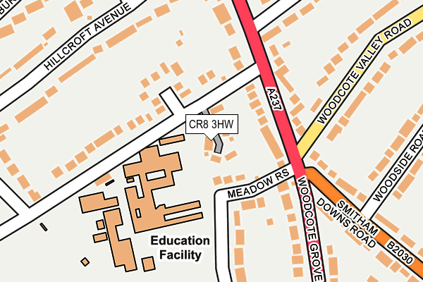 CR8 3HW map - OS OpenMap – Local (Ordnance Survey)