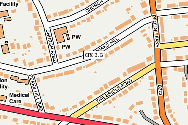CR8 3JG map - OS OpenMap – Local (Ordnance Survey)
