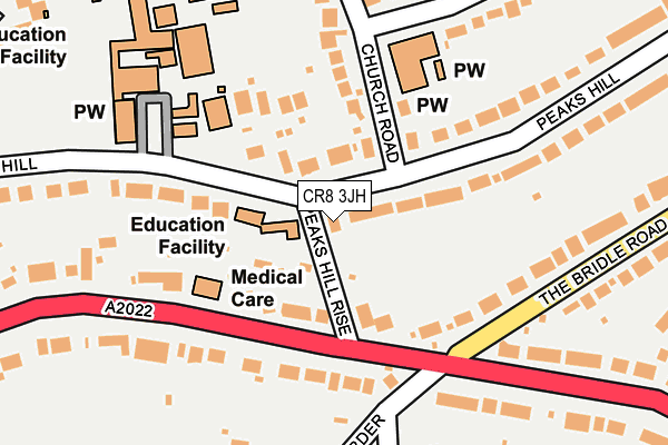 CR8 3JH map - OS OpenMap – Local (Ordnance Survey)