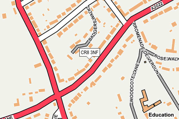 CR8 3NF map - OS OpenMap – Local (Ordnance Survey)