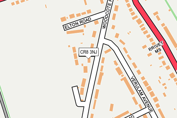 CR8 3NJ map - OS OpenMap – Local (Ordnance Survey)