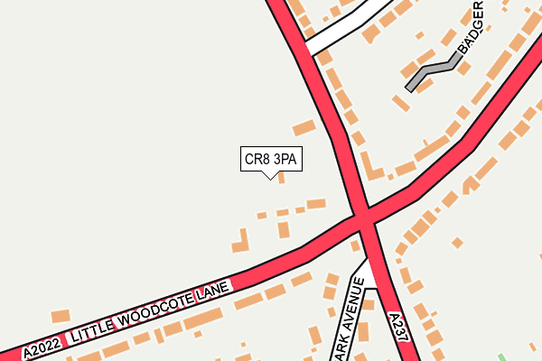 CR8 3PA map - OS OpenMap – Local (Ordnance Survey)