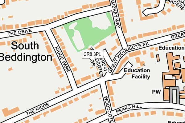 CR8 3PL map - OS OpenMap – Local (Ordnance Survey)