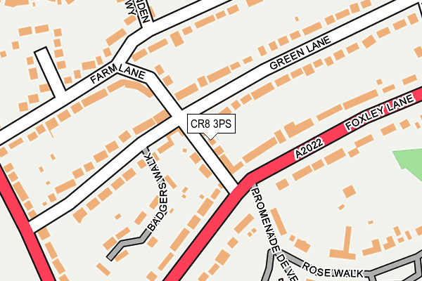 CR8 3PS map - OS OpenMap – Local (Ordnance Survey)
