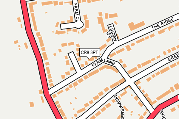 CR8 3PT map - OS OpenMap – Local (Ordnance Survey)