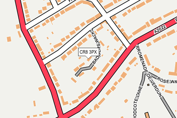 CR8 3PX map - OS OpenMap – Local (Ordnance Survey)