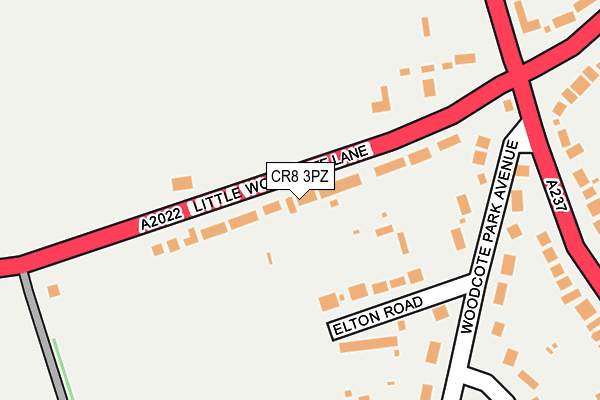 CR8 3PZ map - OS OpenMap – Local (Ordnance Survey)