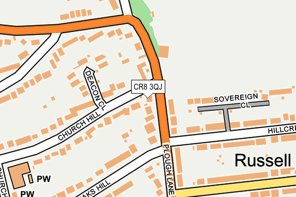 CR8 3QJ map - OS OpenMap – Local (Ordnance Survey)