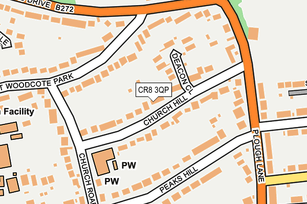 CR8 3QP map - OS OpenMap – Local (Ordnance Survey)
