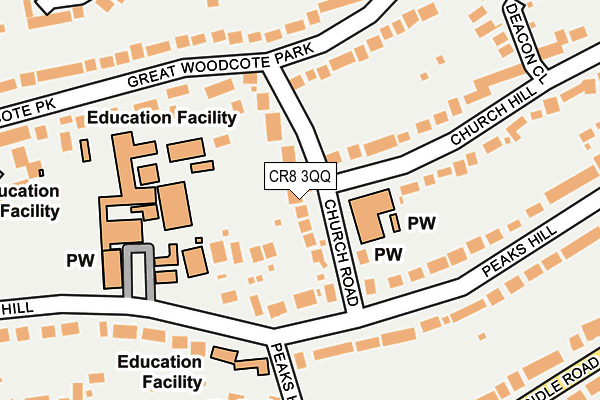 CR8 3QQ map - OS OpenMap – Local (Ordnance Survey)