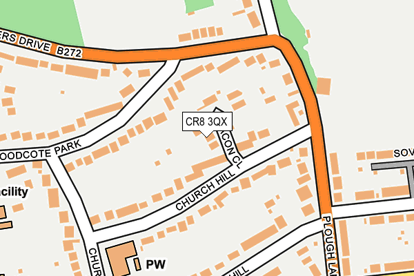 CR8 3QX map - OS OpenMap – Local (Ordnance Survey)