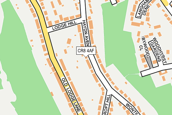 CR8 4AF map - OS OpenMap – Local (Ordnance Survey)