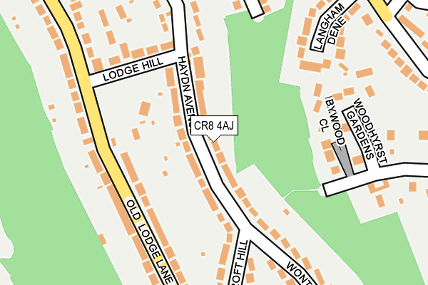 CR8 4AJ map - OS OpenMap – Local (Ordnance Survey)
