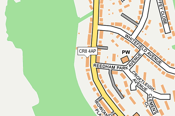 CR8 4AP map - OS OpenMap – Local (Ordnance Survey)