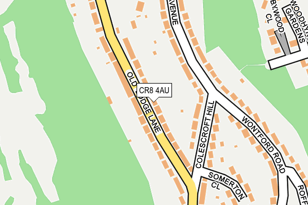 CR8 4AU map - OS OpenMap – Local (Ordnance Survey)