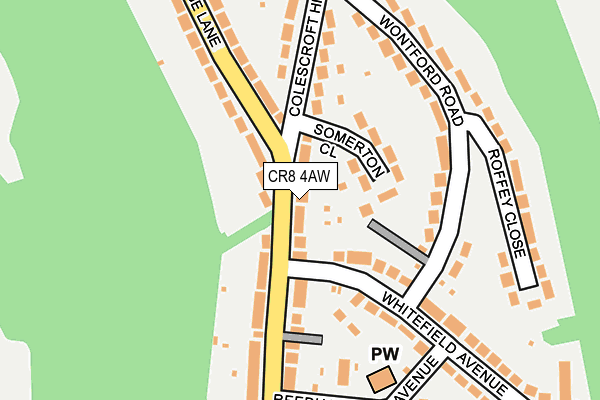 CR8 4AW map - OS OpenMap – Local (Ordnance Survey)
