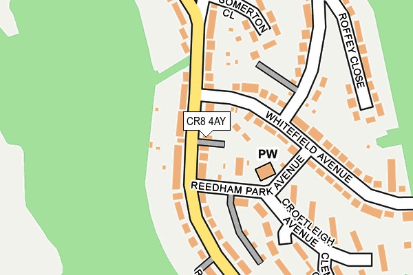CR8 4AY map - OS OpenMap – Local (Ordnance Survey)