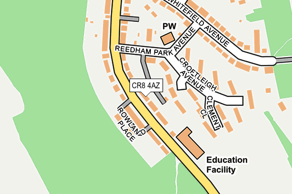 CR8 4AZ map - OS OpenMap – Local (Ordnance Survey)