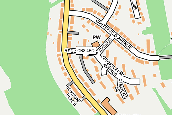CR8 4BQ map - OS OpenMap – Local (Ordnance Survey)