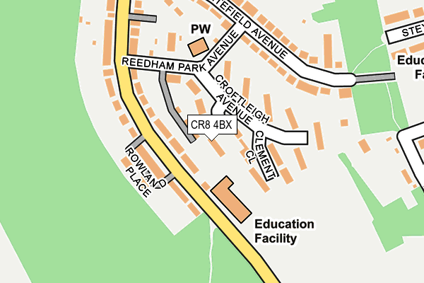 CR8 4BX map - OS OpenMap – Local (Ordnance Survey)