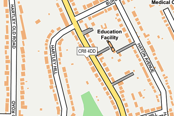 CR8 4DD map - OS OpenMap – Local (Ordnance Survey)