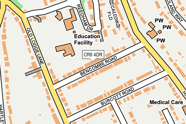 CR8 4DR map - OS OpenMap – Local (Ordnance Survey)