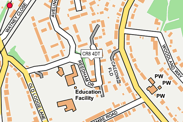 CR8 4DT map - OS OpenMap – Local (Ordnance Survey)