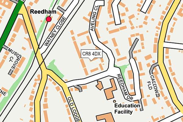 CR8 4DX map - OS OpenMap – Local (Ordnance Survey)