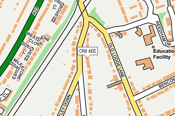 CR8 4EE map - OS OpenMap – Local (Ordnance Survey)