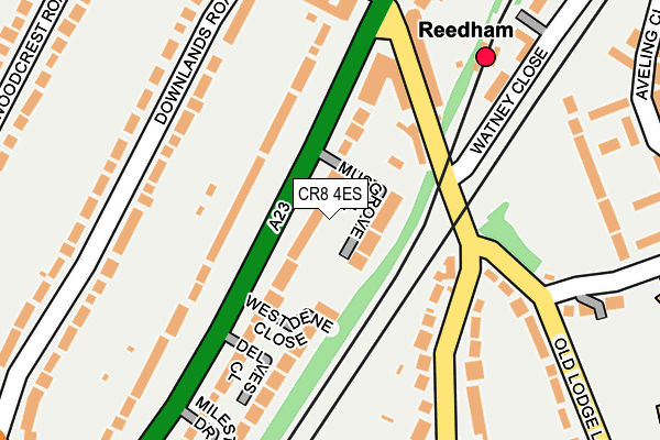 CR8 4ES map - OS OpenMap – Local (Ordnance Survey)