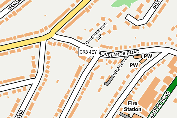 CR8 4EY map - OS OpenMap – Local (Ordnance Survey)