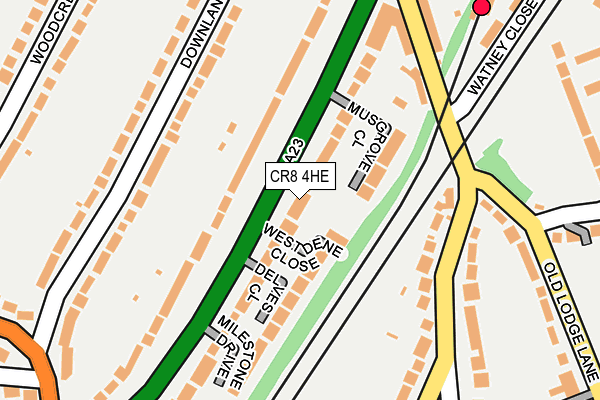 CR8 4HE map - OS OpenMap – Local (Ordnance Survey)