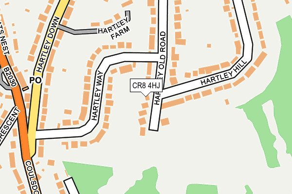 CR8 4HJ map - OS OpenMap – Local (Ordnance Survey)